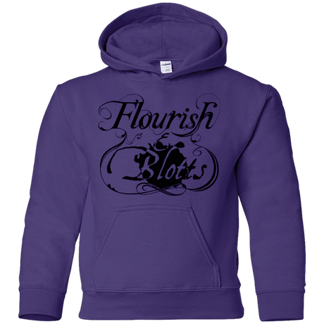 Sweatshirts Purple / YS Flourish and Blotts of Diagon Alley Youth Hoodie