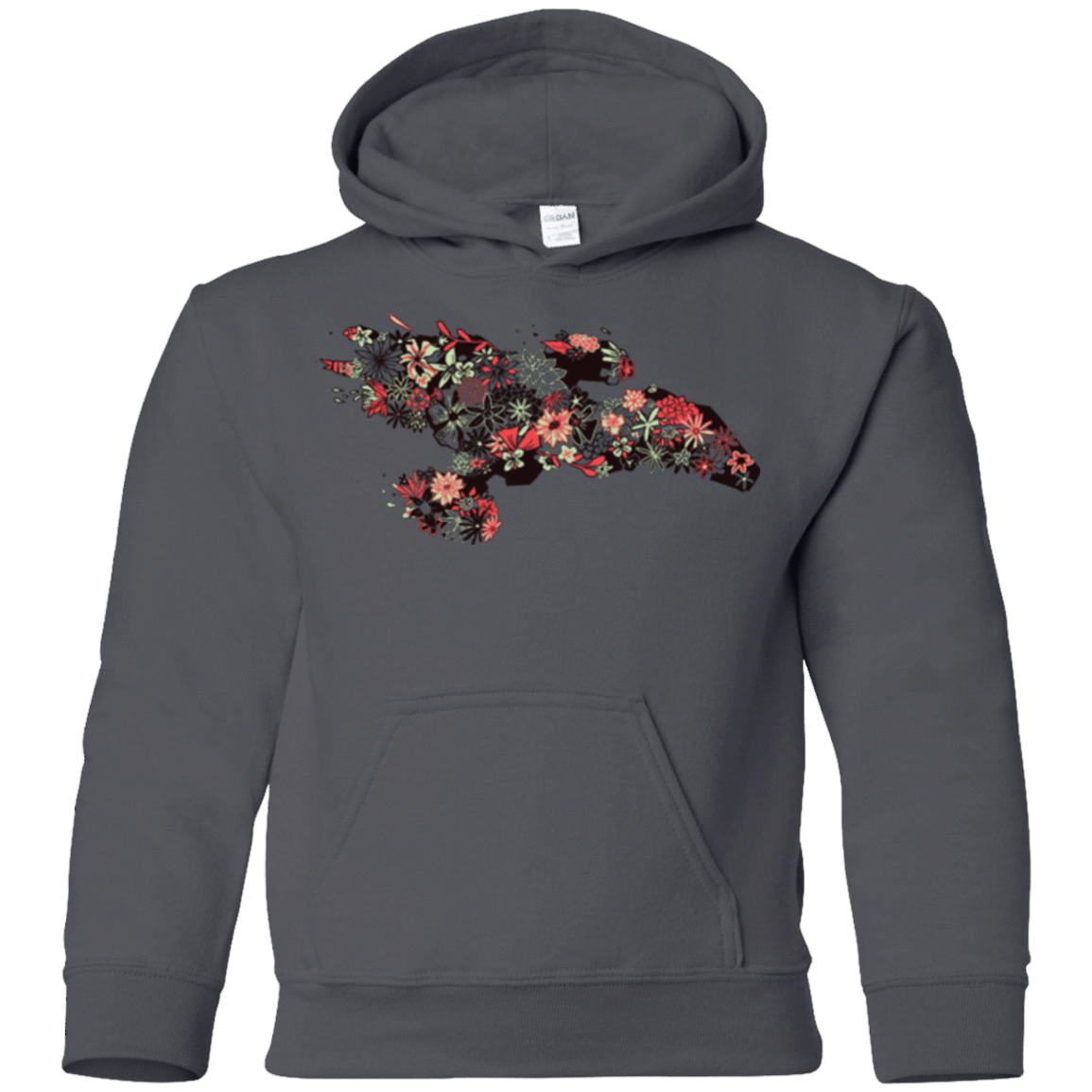 Sweatshirts Charcoal / YS Flowerfly Youth Hoodie