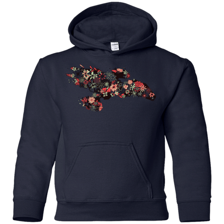 Sweatshirts Navy / YS Flowerfly Youth Hoodie
