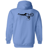 Sweatshirts Carolina Blue / S Flying Away Bike Ride Back Print Pullover Hoodie