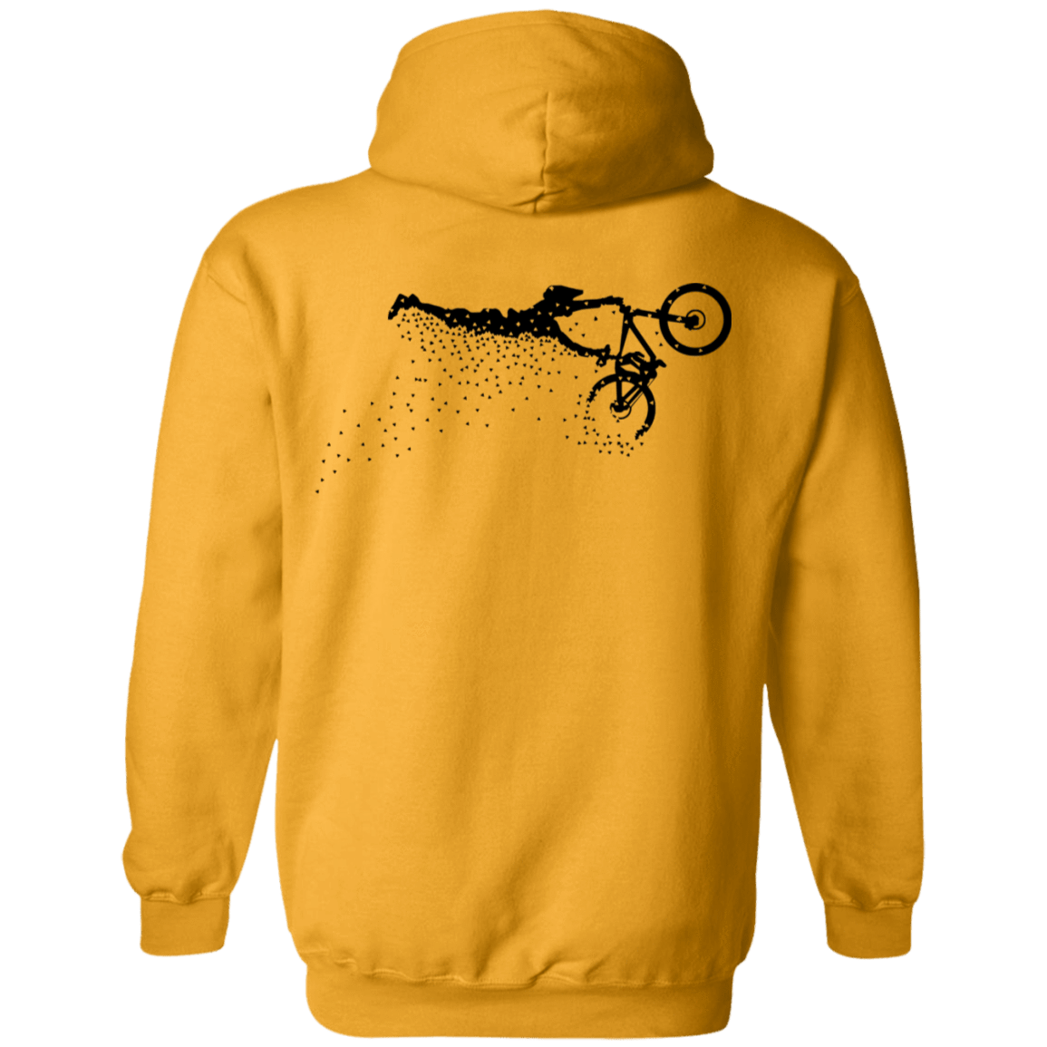 Sweatshirts Gold / S Flying Away Bike Ride Back Print Pullover Hoodie