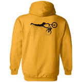 Sweatshirts Gold / S Flying Away Bike Ride Back Print Pullover Hoodie