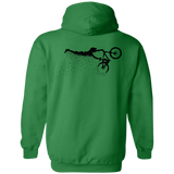 Sweatshirts Irish Green / S Flying Away Bike Ride Back Print Pullover Hoodie