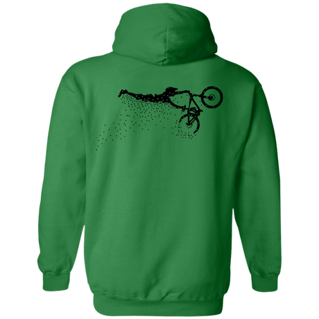 Sweatshirts Irish Green / S Flying Away Bike Ride Back Print Pullover Hoodie