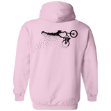 Sweatshirts Light Pink / S Flying Away Bike Ride Back Print Pullover Hoodie