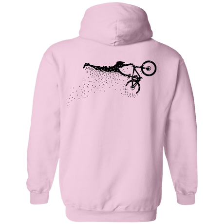 Sweatshirts Light Pink / S Flying Away Bike Ride Back Print Pullover Hoodie