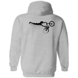 Sweatshirts Sport Grey / S Flying Away Bike Ride Back Print Pullover Hoodie