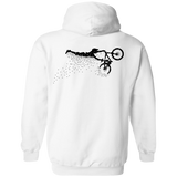 Sweatshirts White / S Flying Away Bike Ride Back Print Pullover Hoodie