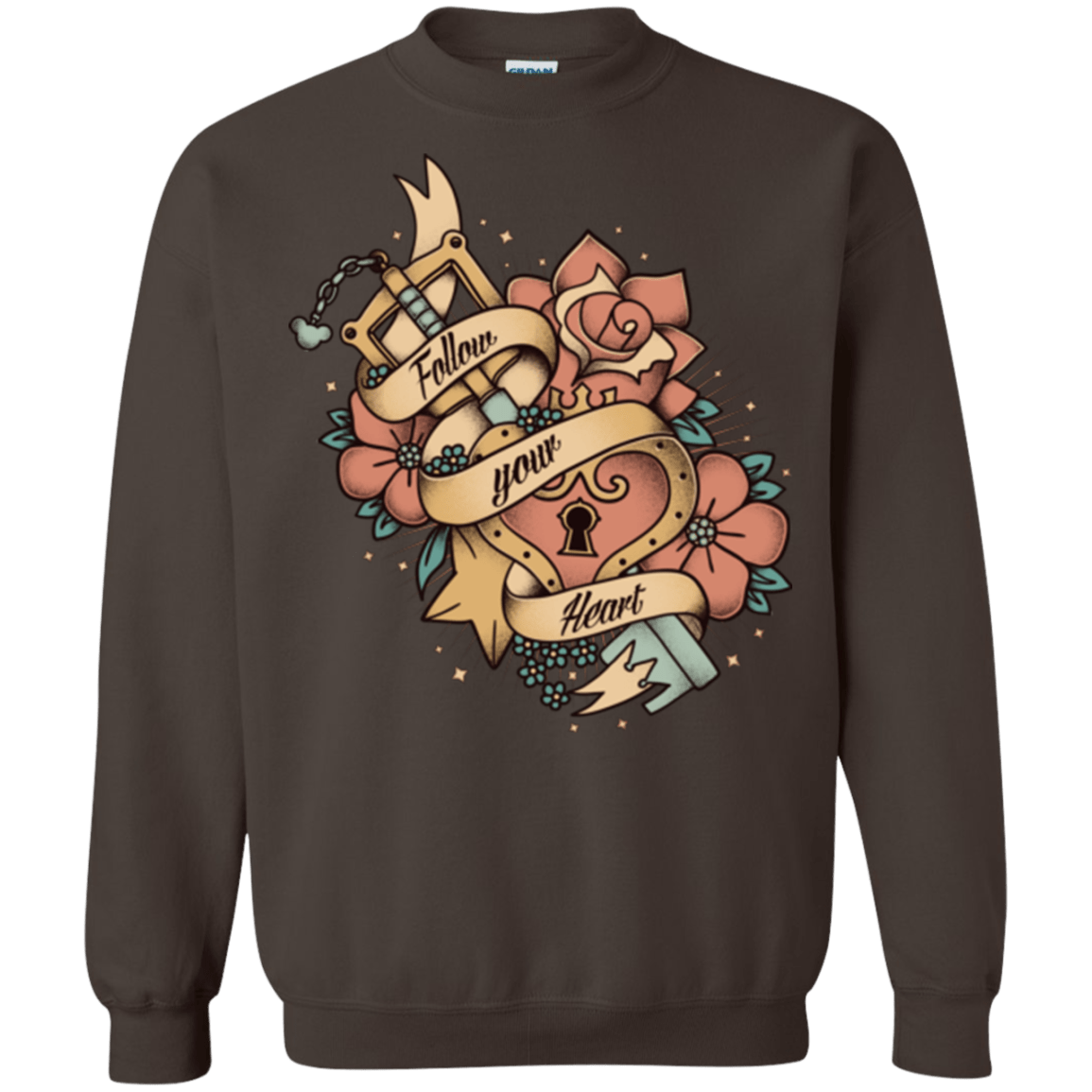 Sweatshirts Dark Chocolate / Small Follow your heart Crewneck Sweatshirt