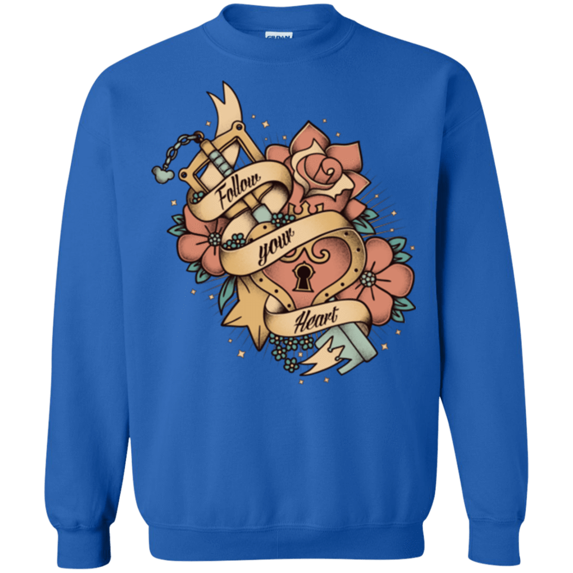 Sweatshirts Royal / Small Follow your heart Crewneck Sweatshirt