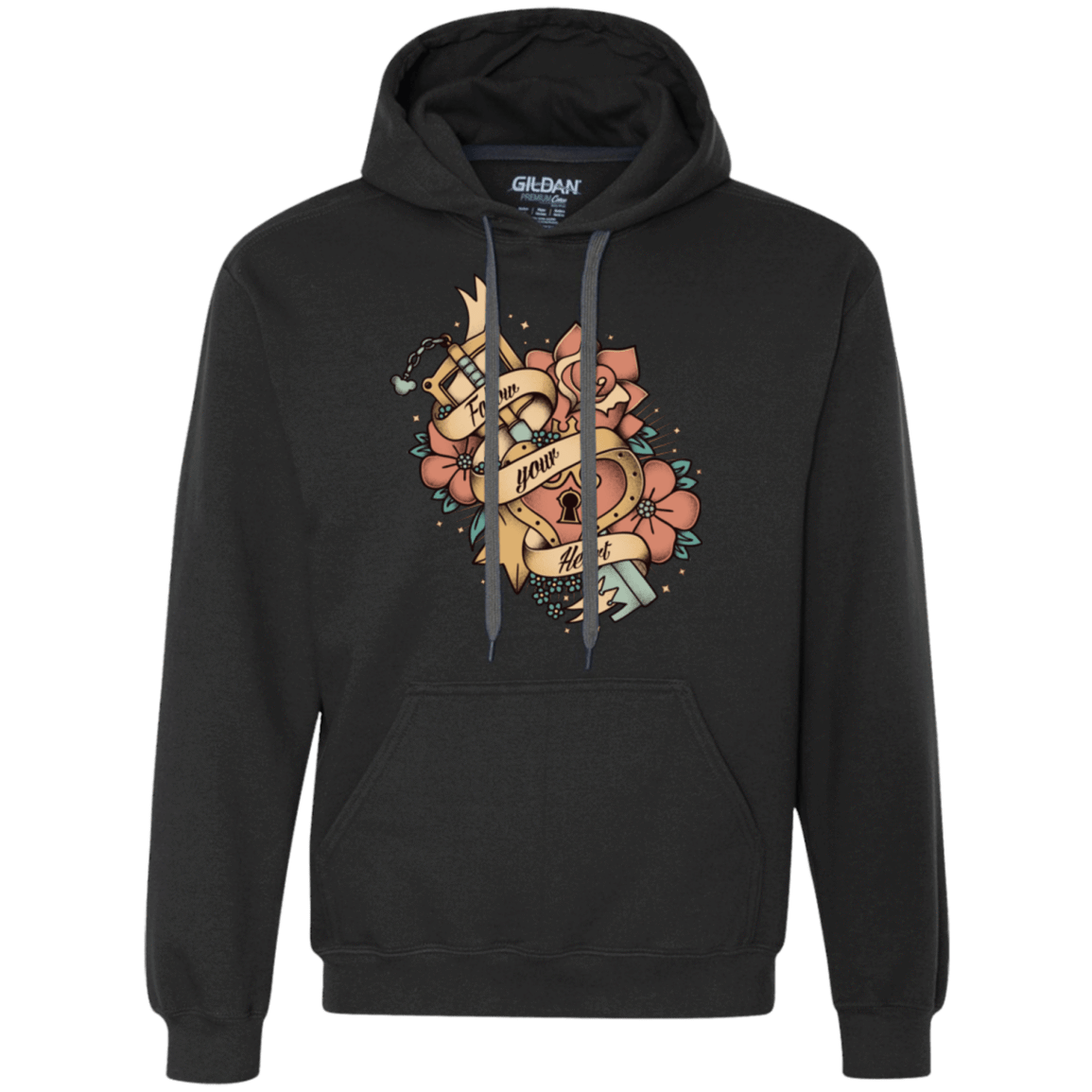 Sweatshirts Black / Small Follow your heart Premium Fleece Hoodie