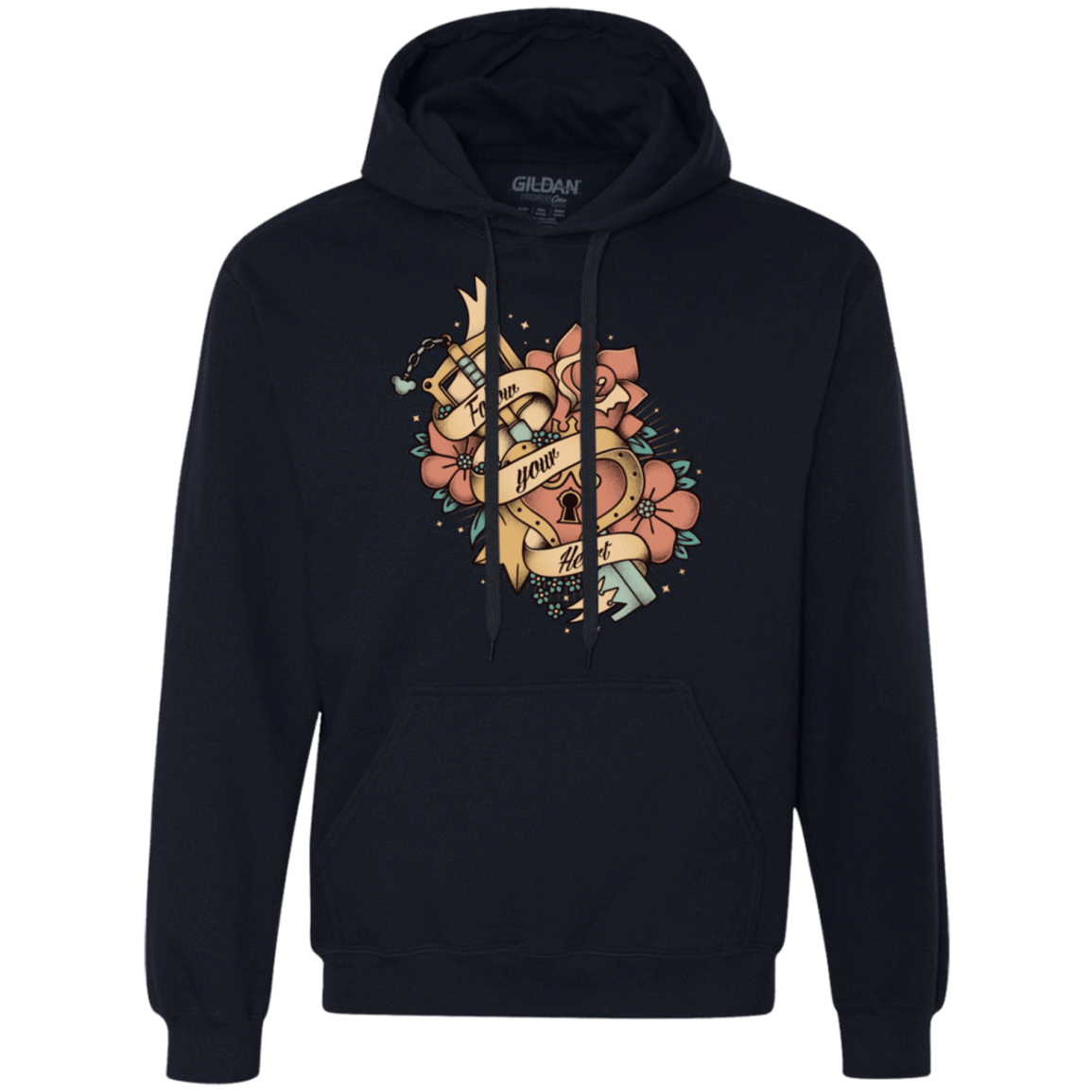 Sweatshirts Navy / Small Follow your heart Premium Fleece Hoodie