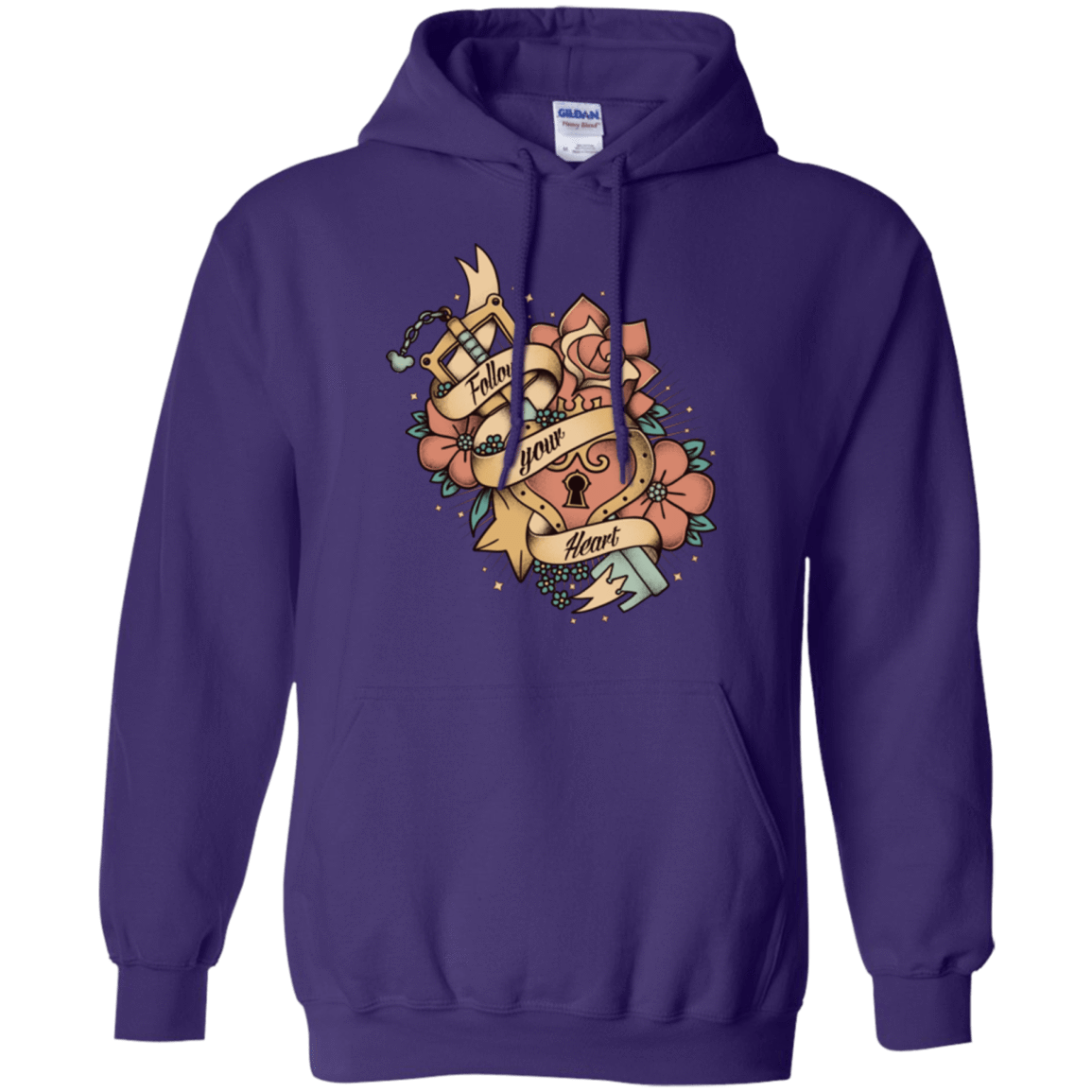 Sweatshirts Purple / Small Follow your heart Pullover Hoodie