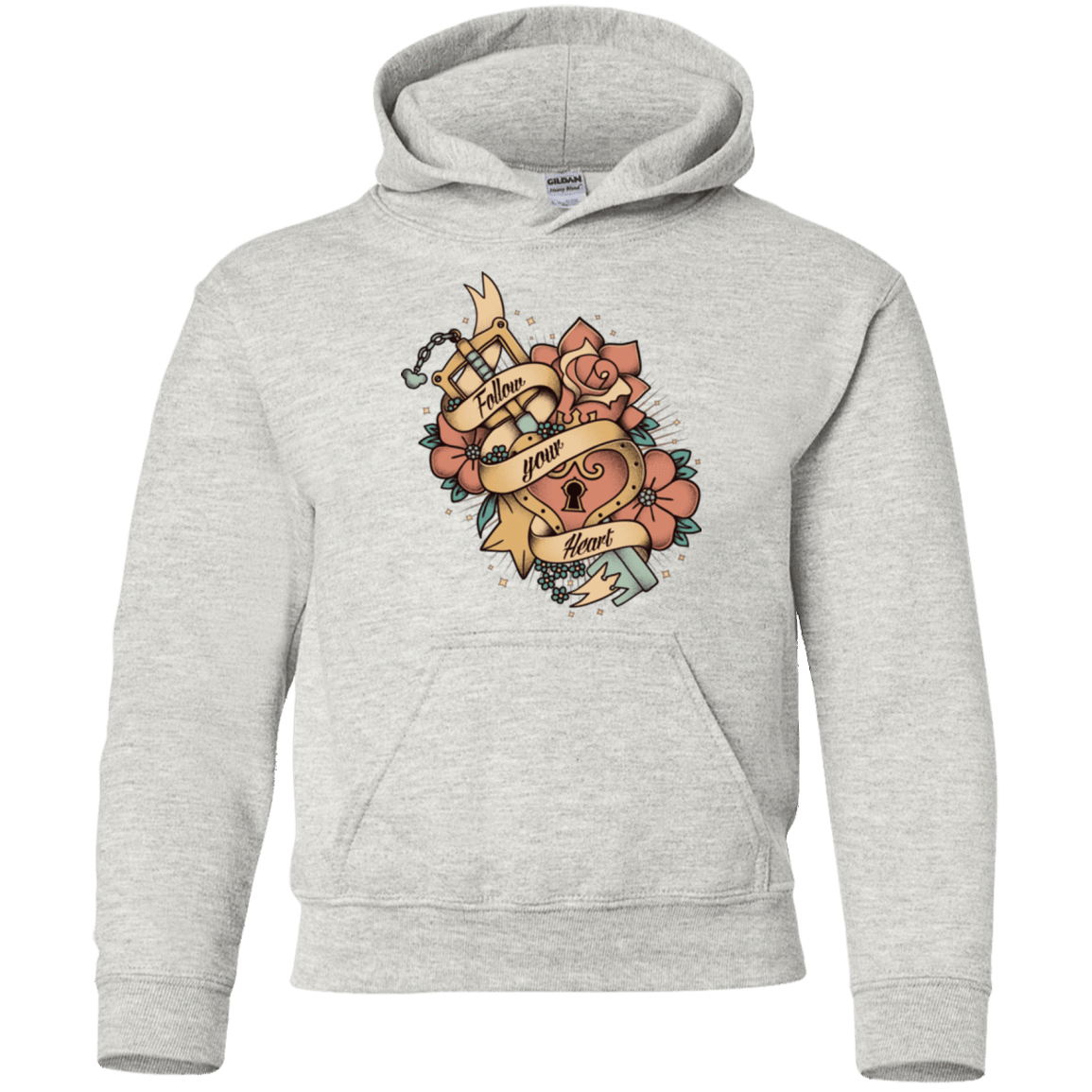 Sweatshirts Ash / YS Follow your heart Youth Hoodie