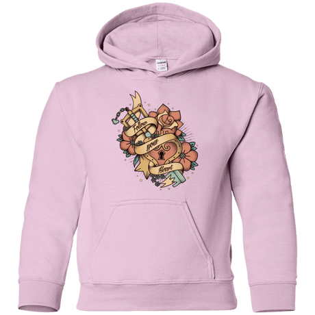 Sweatshirts Light Pink / YS Follow your heart Youth Hoodie