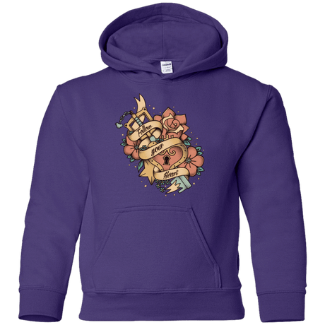 Sweatshirts Purple / YS Follow your heart Youth Hoodie