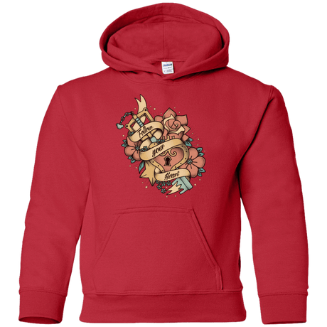 Sweatshirts Red / YS Follow your heart Youth Hoodie