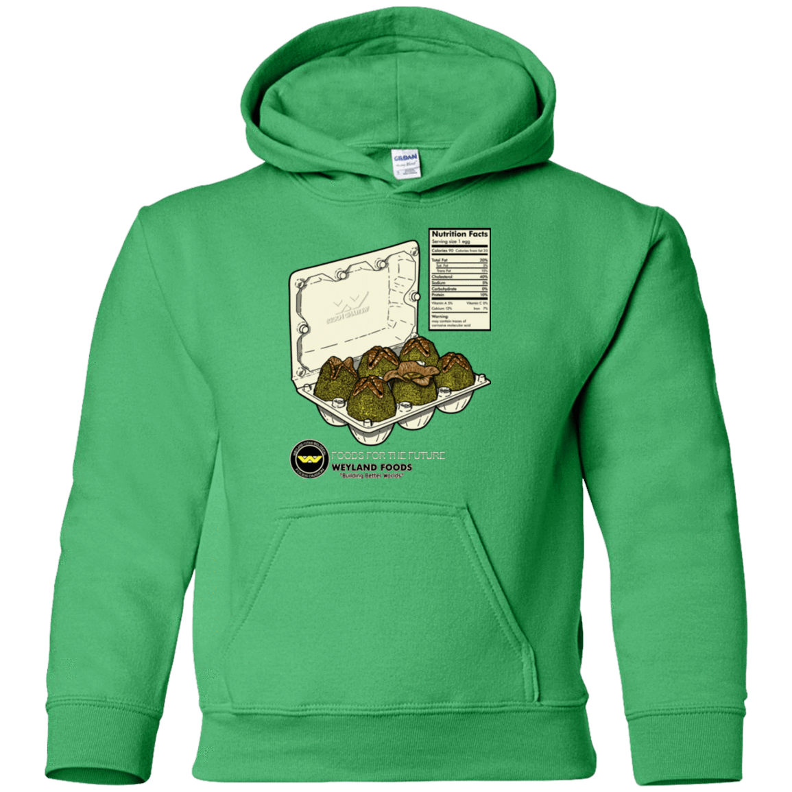 Sweatshirts Irish Green / YS Food For The Future Youth Hoodie