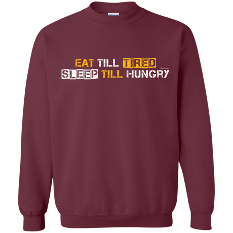 Sweatshirts Maroon / Small Food Sleep Loop Crewneck Sweatshirt