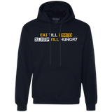 Sweatshirts Navy / Small Food Sleep Loop Premium Fleece Hoodie