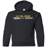 Sweatshirts Black / YS Food Sleep Loop Youth Hoodie