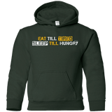 Sweatshirts Forest Green / YS Food Sleep Loop Youth Hoodie