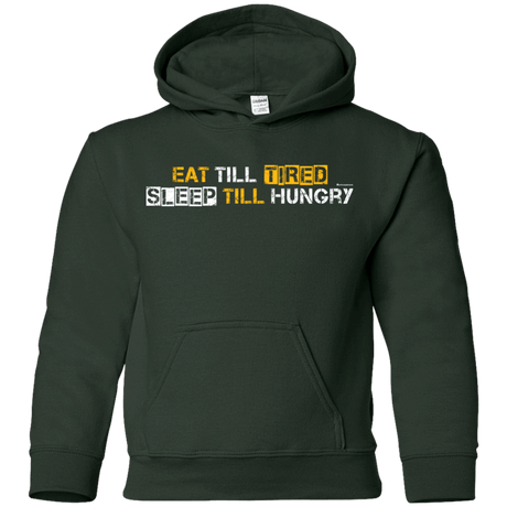 Sweatshirts Forest Green / YS Food Sleep Loop Youth Hoodie
