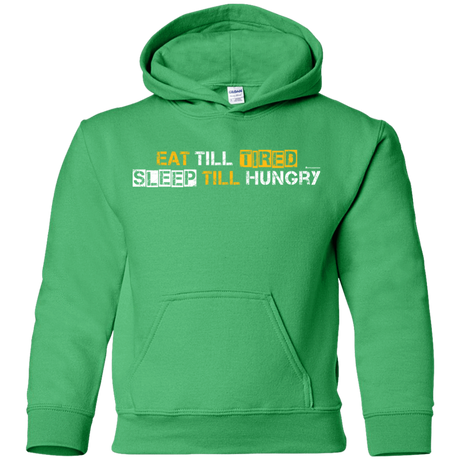 Sweatshirts Irish Green / YS Food Sleep Loop Youth Hoodie