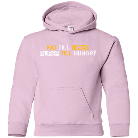 Sweatshirts Light Pink / YS Food Sleep Loop Youth Hoodie