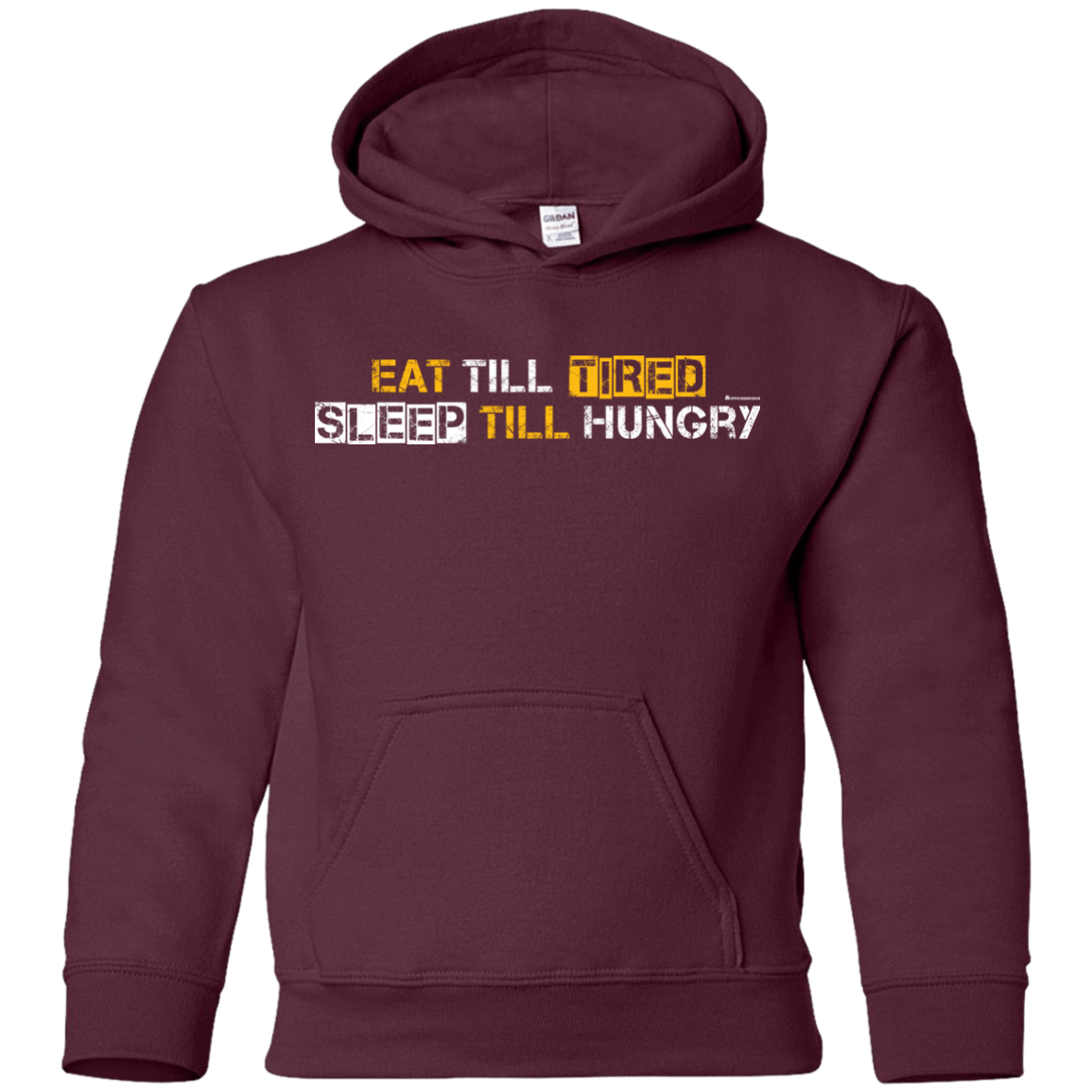 Sweatshirts Maroon / YS Food Sleep Loop Youth Hoodie