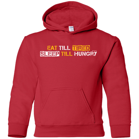 Sweatshirts Red / YS Food Sleep Loop Youth Hoodie