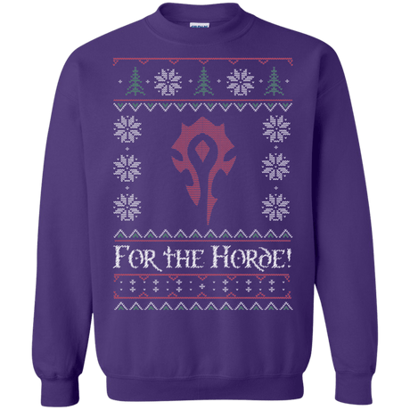 Sweatshirts Purple / Small For The Horde Crewneck Sweatshirt