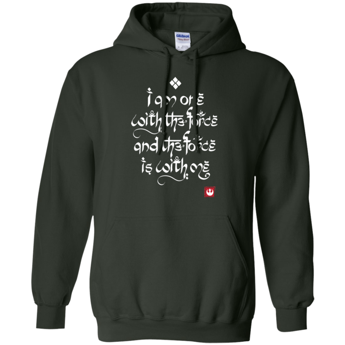 Sweatshirts Forest Green / Small Force Mantra White Pullover Hoodie