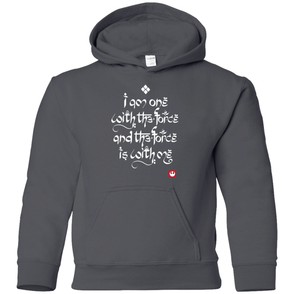 Sweatshirts Charcoal / YS Force Mantra White Youth Hoodie