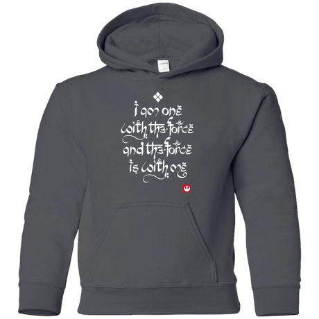 Sweatshirts Charcoal / YS Force Mantra White Youth Hoodie