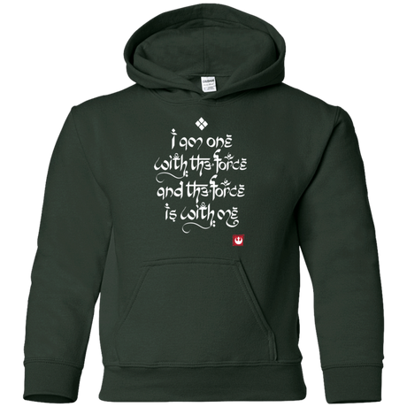 Sweatshirts Forest Green / YS Force Mantra White Youth Hoodie