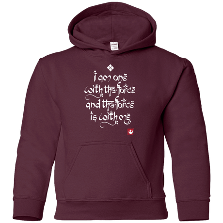 Sweatshirts Maroon / YS Force Mantra White Youth Hoodie