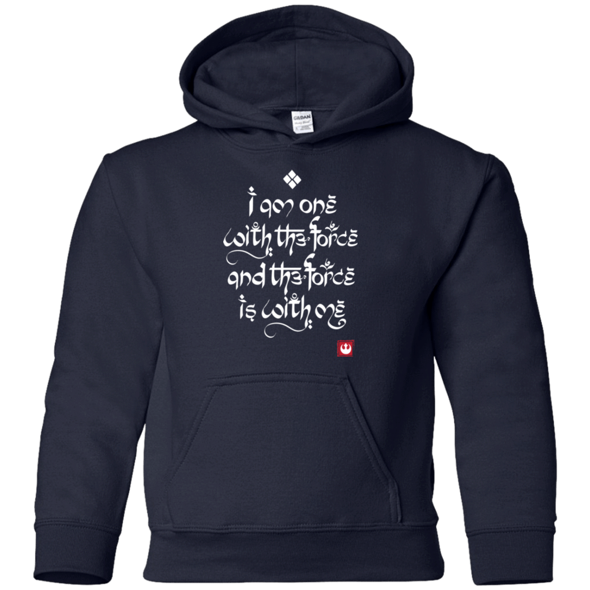 Sweatshirts Navy / YS Force Mantra White Youth Hoodie