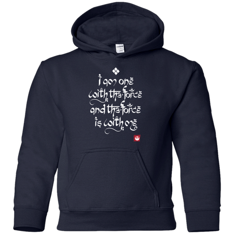 Sweatshirts Navy / YS Force Mantra White Youth Hoodie