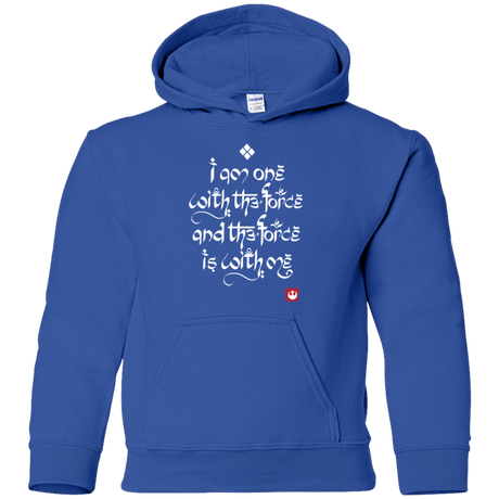 Sweatshirts Royal / YS Force Mantra White Youth Hoodie