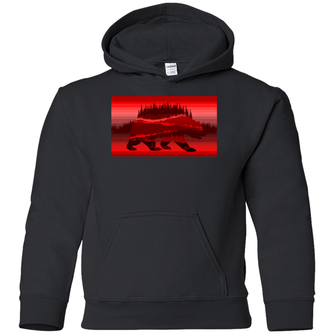 Sweatshirts Black / YS Forest Bear Youth Hoodie