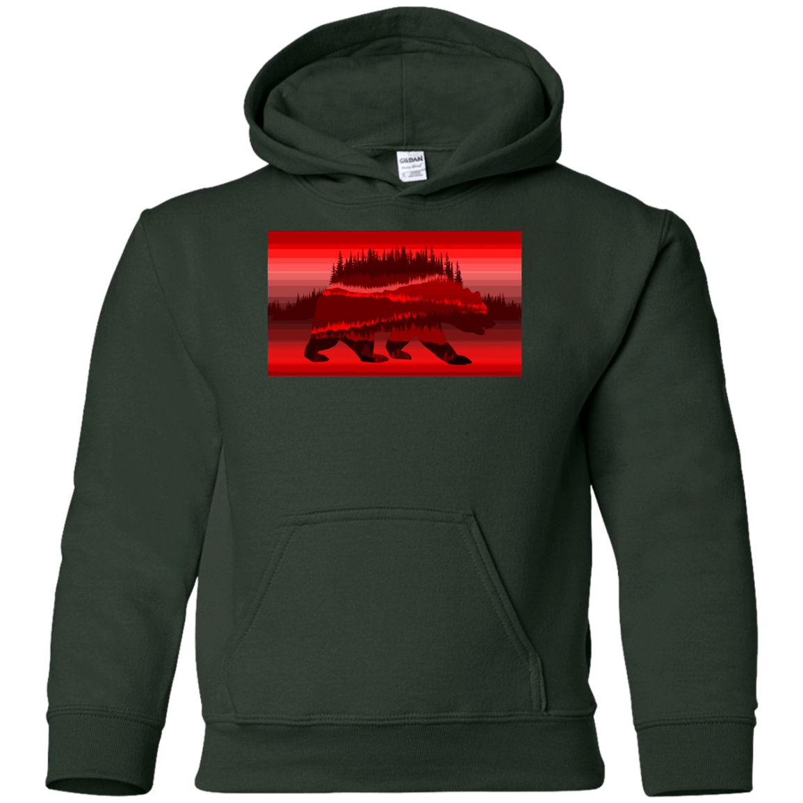 Sweatshirts Forest Green / YS Forest Bear Youth Hoodie