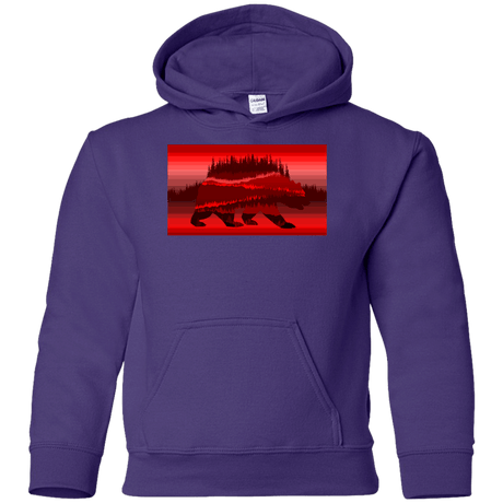 Sweatshirts Purple / YS Forest Bear Youth Hoodie