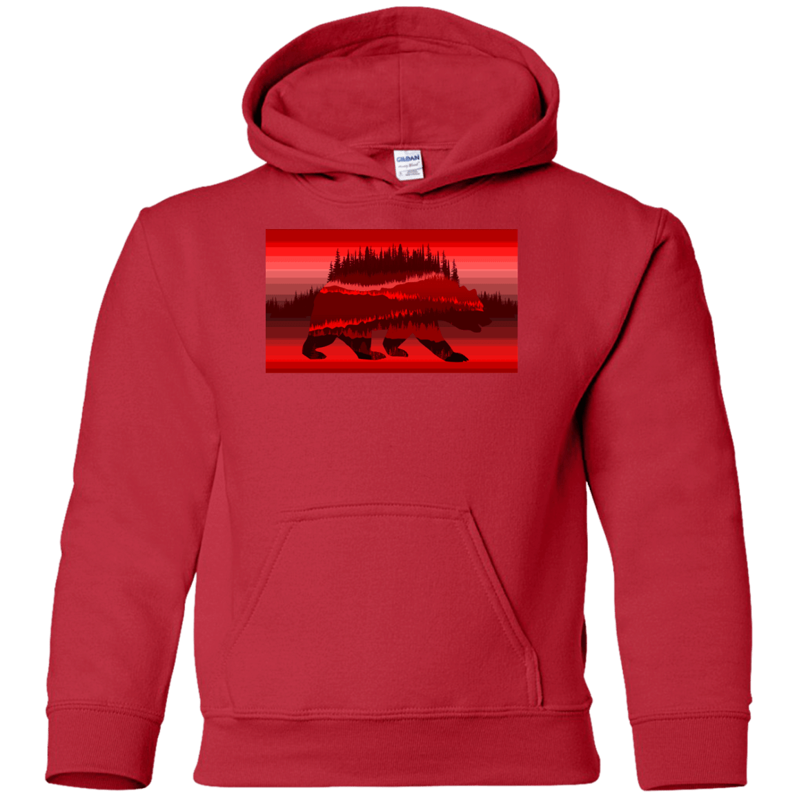 Sweatshirts Red / YS Forest Bear Youth Hoodie