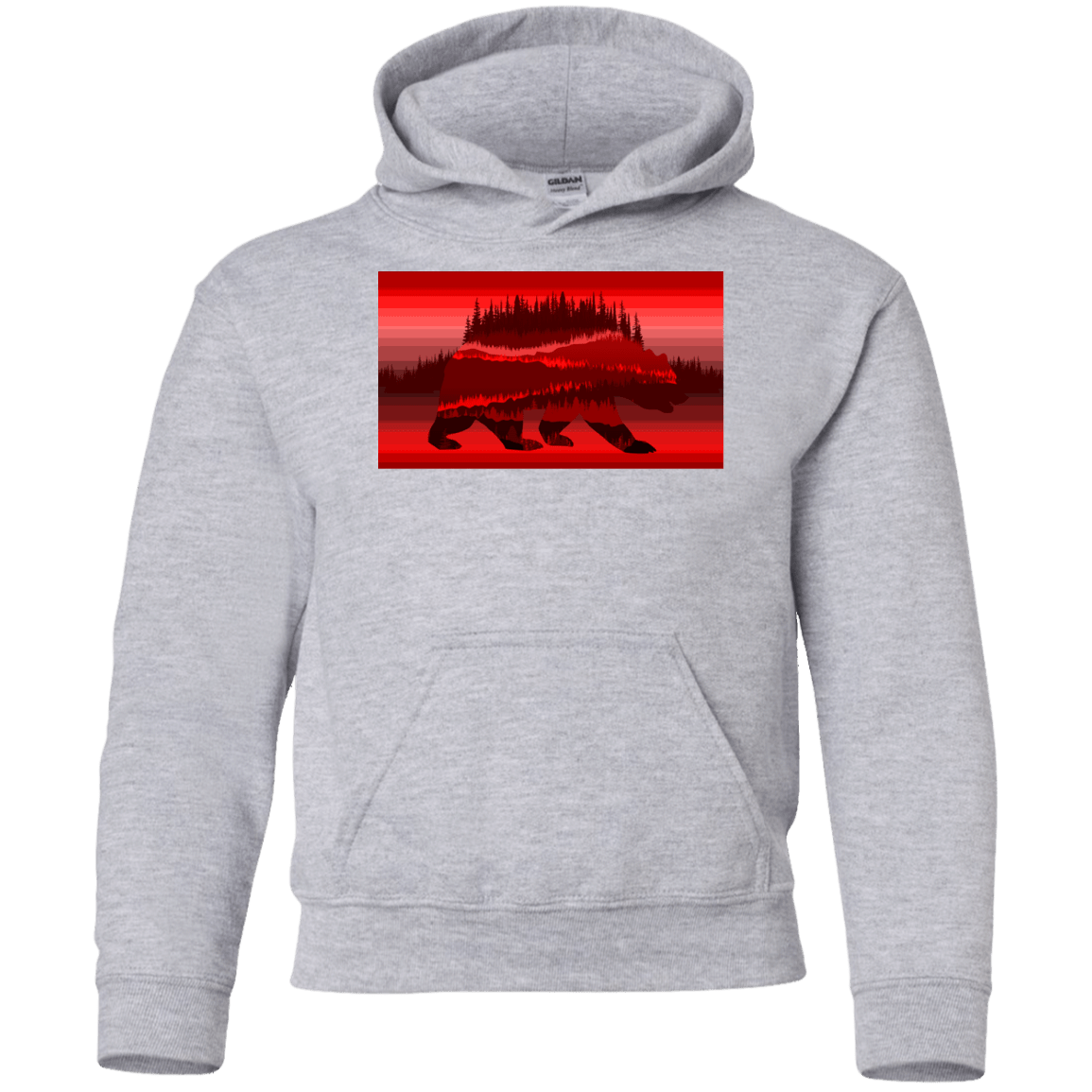 Sweatshirts Sport Grey / YS Forest Bear Youth Hoodie