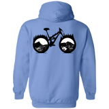 Sweatshirts Carolina Blue / S Forest is Home Mountain Bike Back Print Pullover Hoodie