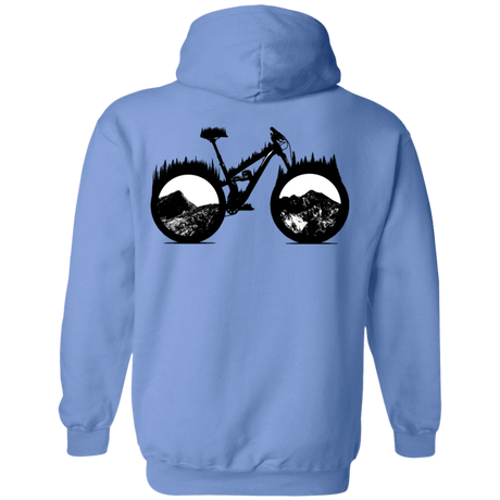 Sweatshirts Carolina Blue / S Forest is Home Mountain Bike Back Print Pullover Hoodie