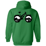 Sweatshirts Irish Green / S Forest is Home Mountain Bike Back Print Pullover Hoodie