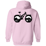 Sweatshirts Light Pink / S Forest is Home Mountain Bike Back Print Pullover Hoodie