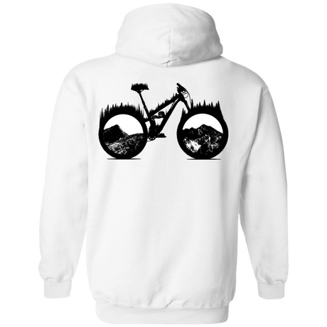 Sweatshirts White / S Forest is Home Mountain Bike Back Print Pullover Hoodie